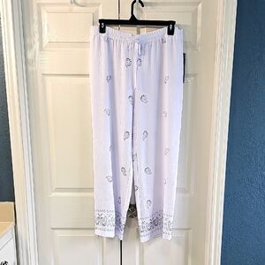NWT NY Clothing CO Petite Drawstring Gauzy Wide Leg Pant XL